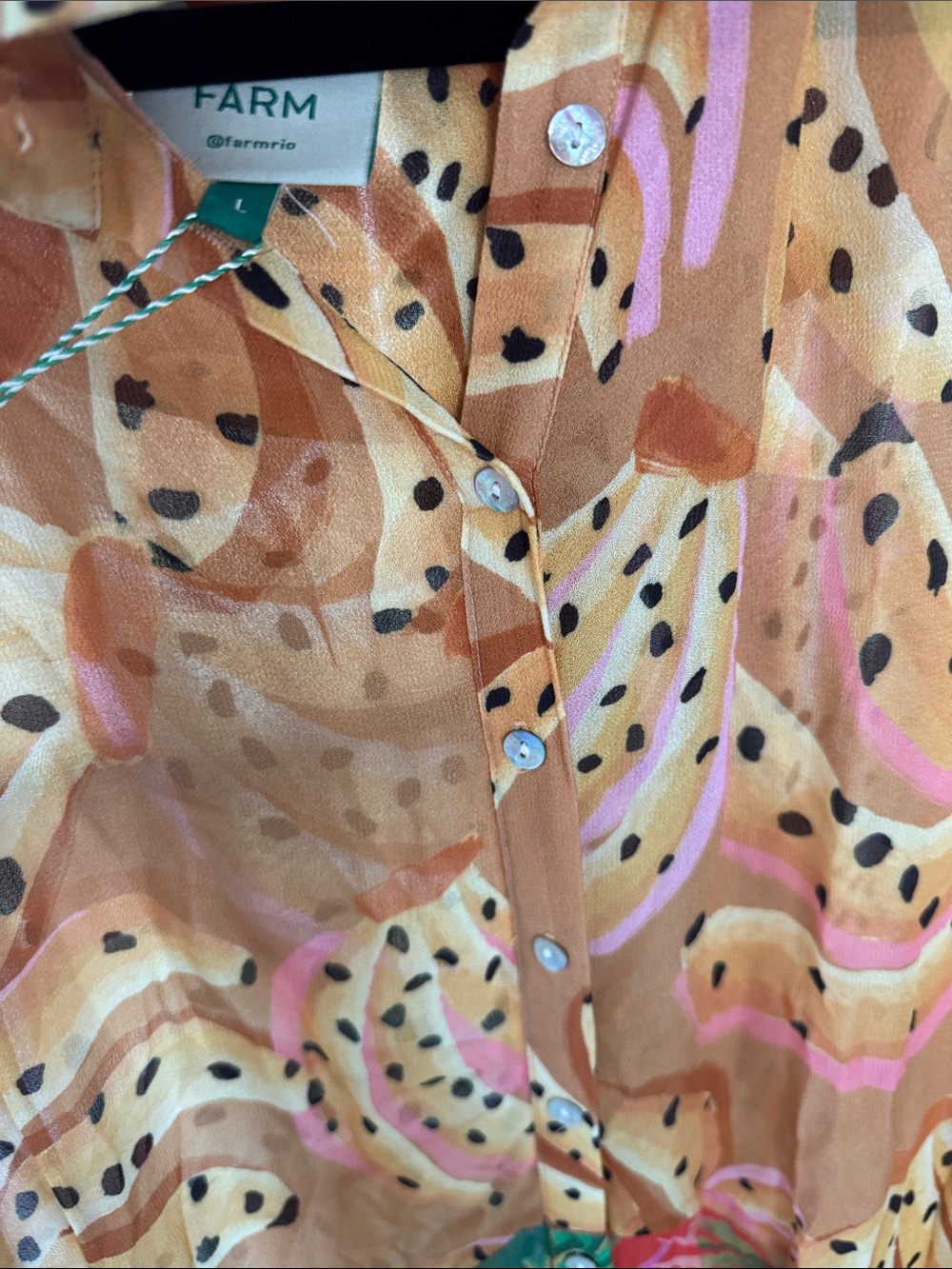FARM Rio NWT Mixed Prints Maxi Chemise Dress with Belt - Picture 7 of 16